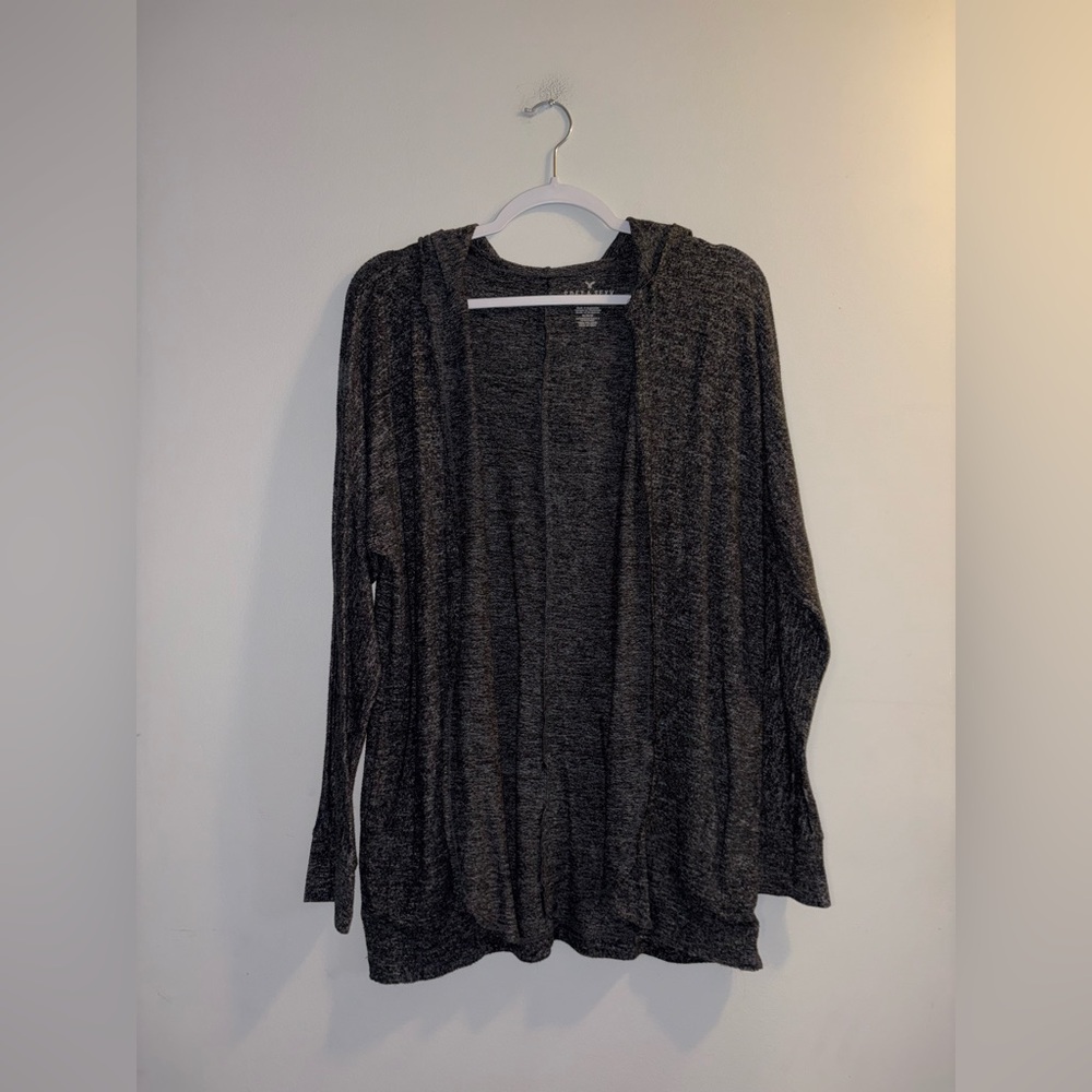 American Eagle | Black Hooded Cardigan - Picture 1 of 1